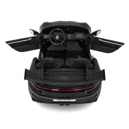 JOKO Elektrické Autíčko Porsche 911 GT 3 4x200W 24V, penové kolesá, kožené sedadlo, Nosnosť 50kg, čierne