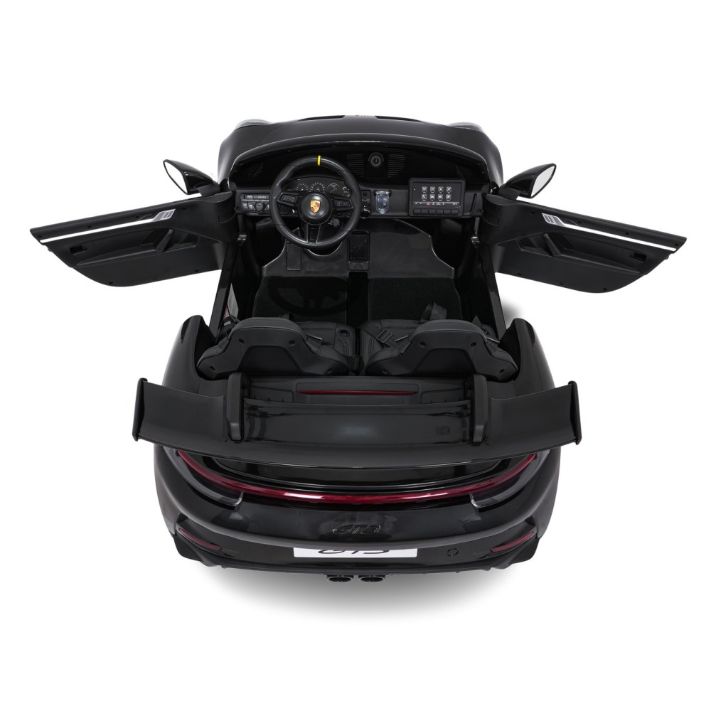 JOKO Elektrické Autíčko Porsche 911 GT 3 4x200W 24V, penové kolesá, kožené sedadlo, Nosnosť 50kg, čierne