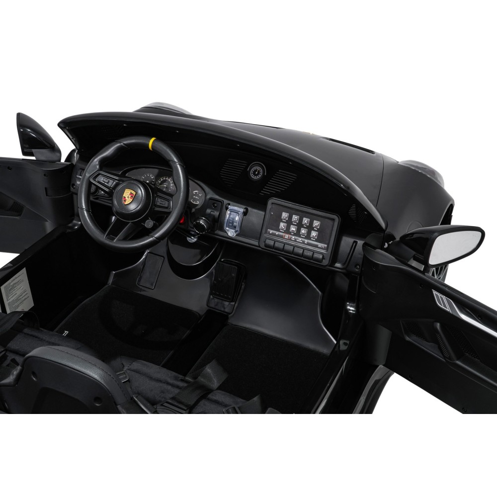 JOKO Elektrické Autíčko Porsche 911 GT 3 4x200W 24V, penové kolesá, kožené sedadlo, Nosnosť 50kg, čierne