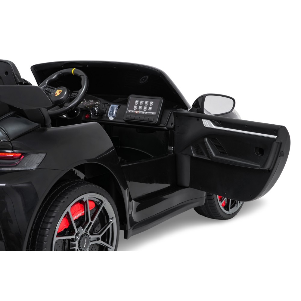 JOKO Elektrické Autíčko Porsche 911 GT 3 4x200W 24V, penové kolesá, kožené sedadlo, Nosnosť 50kg, čierne