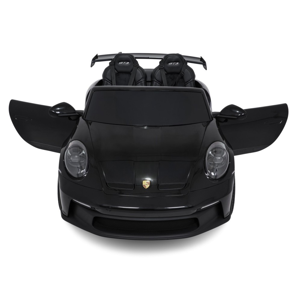 JOKO Elektrické Autíčko Porsche 911 GT 3 4x200W 24V, penové kolesá, kožené sedadlo, Nosnosť 50kg, čierne