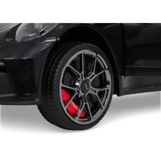JOKO Elektrické Autíčko Porsche 911 GT 3 4x200W 24V, penové kolesá, kožené sedadlo, Nosnosť 50kg, čierne