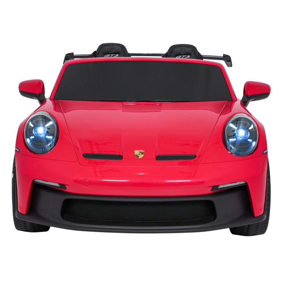 JOKO Elektrické Autíčko Porsche 911 GT 3 4x200W 24V, penové kolesá, kožené sedadlo, Nosnosť 50kg, červené