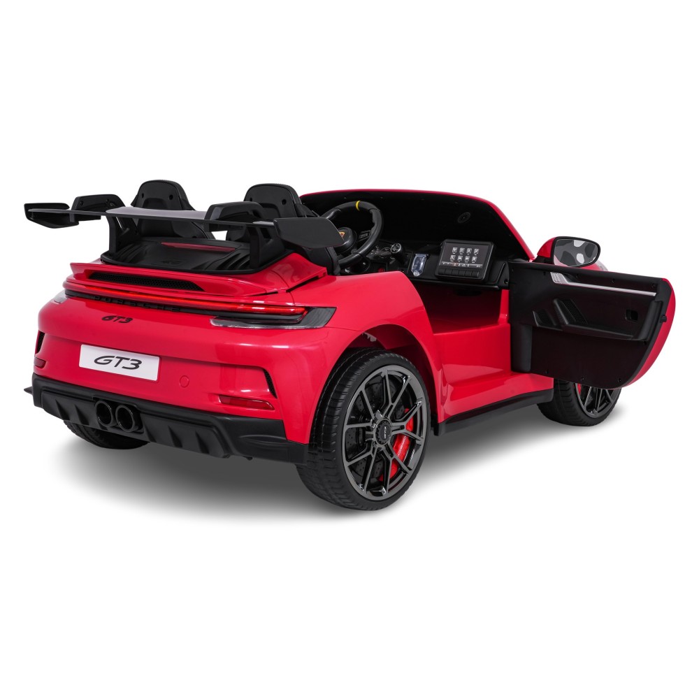 JOKO Elektrické Autíčko Porsche 911 GT 3 4x200W 24V, penové kolesá, kožené sedadlo, Nosnosť 50kg, červené