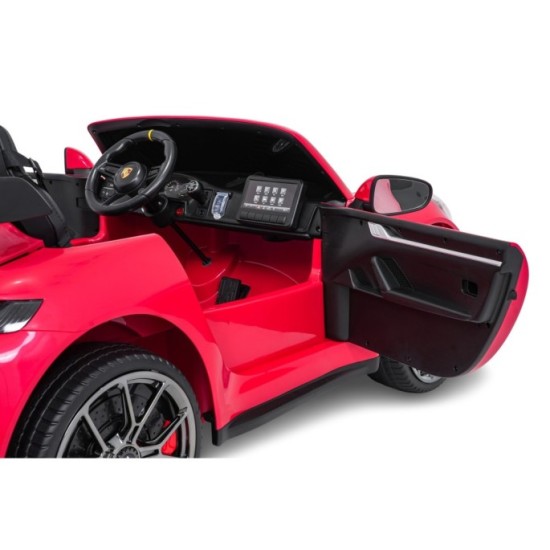 JOKO Elektrické Autíčko Porsche 911 GT 3 4x200W 24V, penové kolesá, kožené sedadlo, Nosnosť 50kg, červené