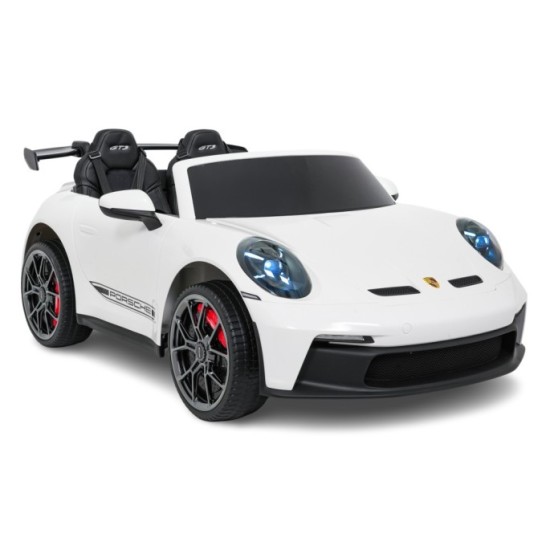 JOKO Elektrické Autíčko Porsche 911 GT 3 4x200W 24V, penové kolesá, kožené sedadlo, Nosnosť 50kg, biele