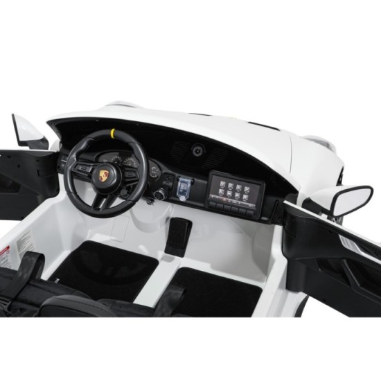 JOKO Elektrické Autíčko Porsche 911 GT 3 4x200W 24V, penové kolesá, kožené sedadlo, Nosnosť 50kg, biele