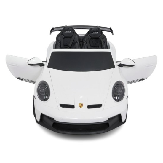 JOKO Elektrické Autíčko Porsche 911 GT 3 4x200W 24V, penové kolesá, kožené sedadlo, Nosnosť 50kg, biele