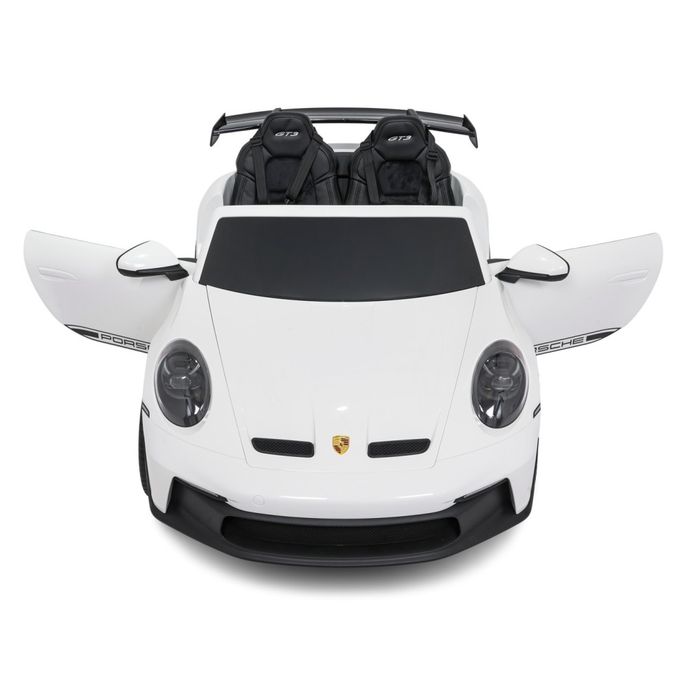 JOKO Elektrické Autíčko Porsche 911 GT 3 4x200W 24V, penové kolesá, kožené sedadlo, Nosnosť 50kg, biele