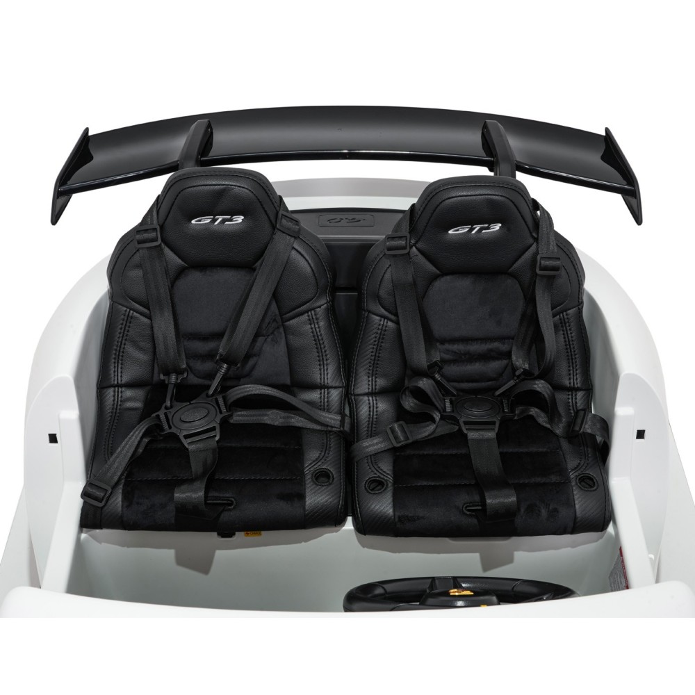 JOKO Elektrické Autíčko Porsche 911 GT 3 4x200W 24V, penové kolesá, kožené sedadlo, Nosnosť 50kg, biele