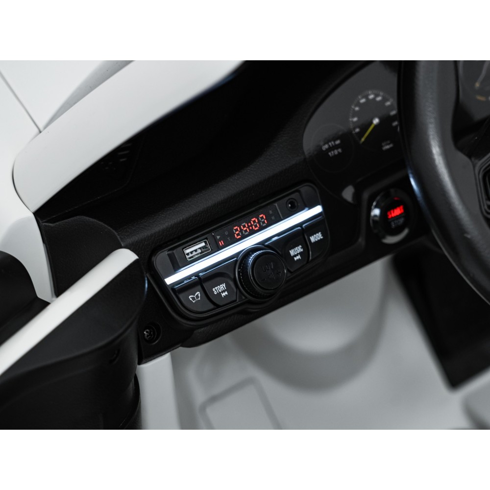 JOKO Elektrické Autíčko Porsche 911 GT 3 4x200W 24V, penové kolesá, kožené sedadlo, Nosnosť 50kg, biele
