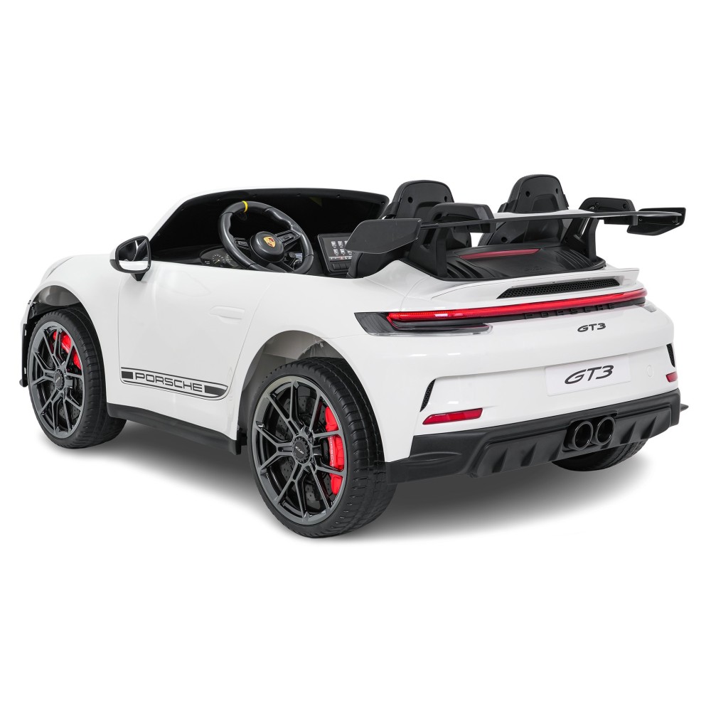JOKO Elektrické Autíčko Porsche 911 GT 3 4x200W 24V, penové kolesá, kožené sedadlo, Nosnosť 50kg, biele