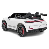 JOKO Elektrické Autíčko Porsche 911 GT 3 4x200W 24V, penové kolesá, kožené sedadlo, Nosnosť 50kg, biele
