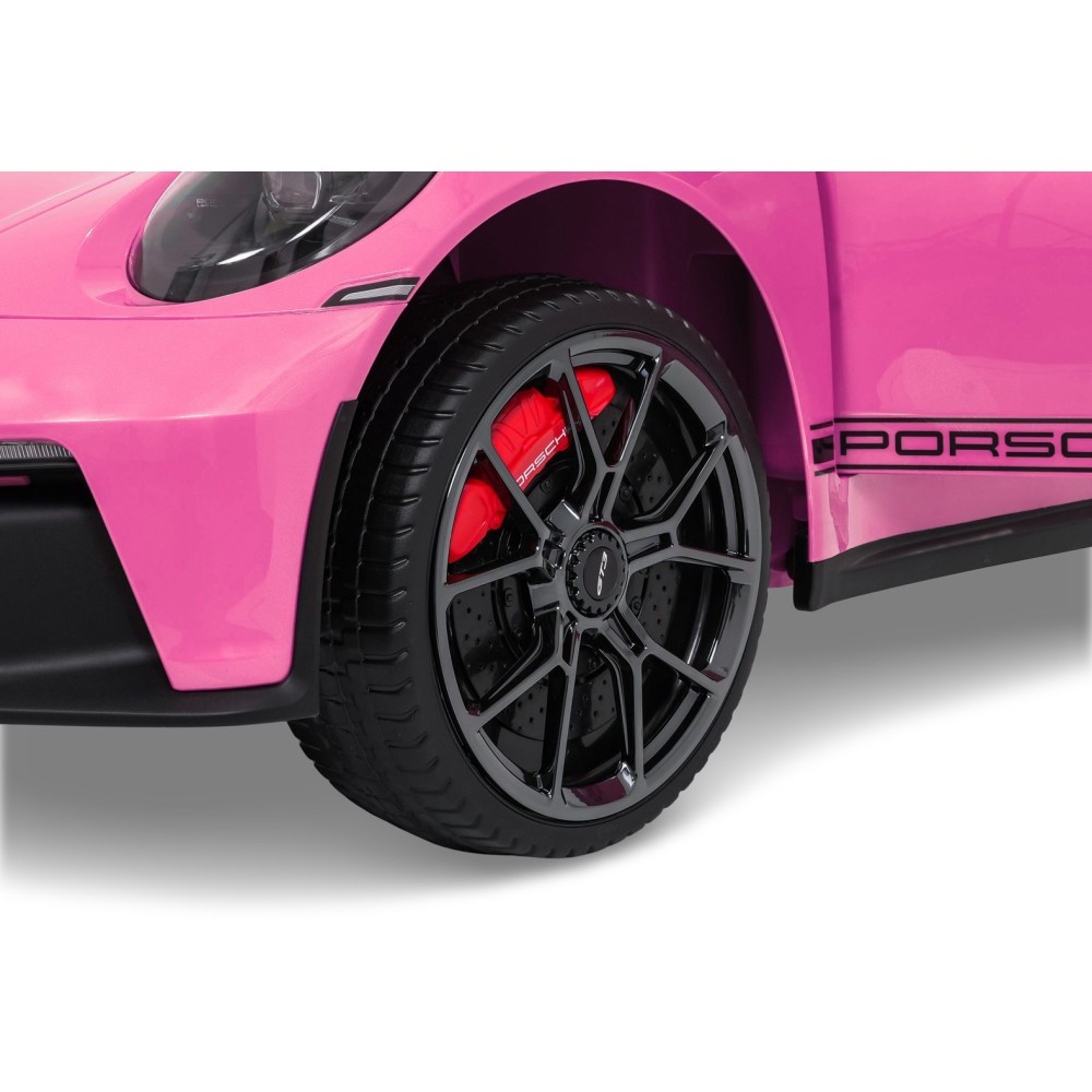 JOKO Elektrické Autíčko Porsche 911 GT 3 4x200W 24V, penové kolesá, kožené sedadlo, Nosnosť 50kg, ružové