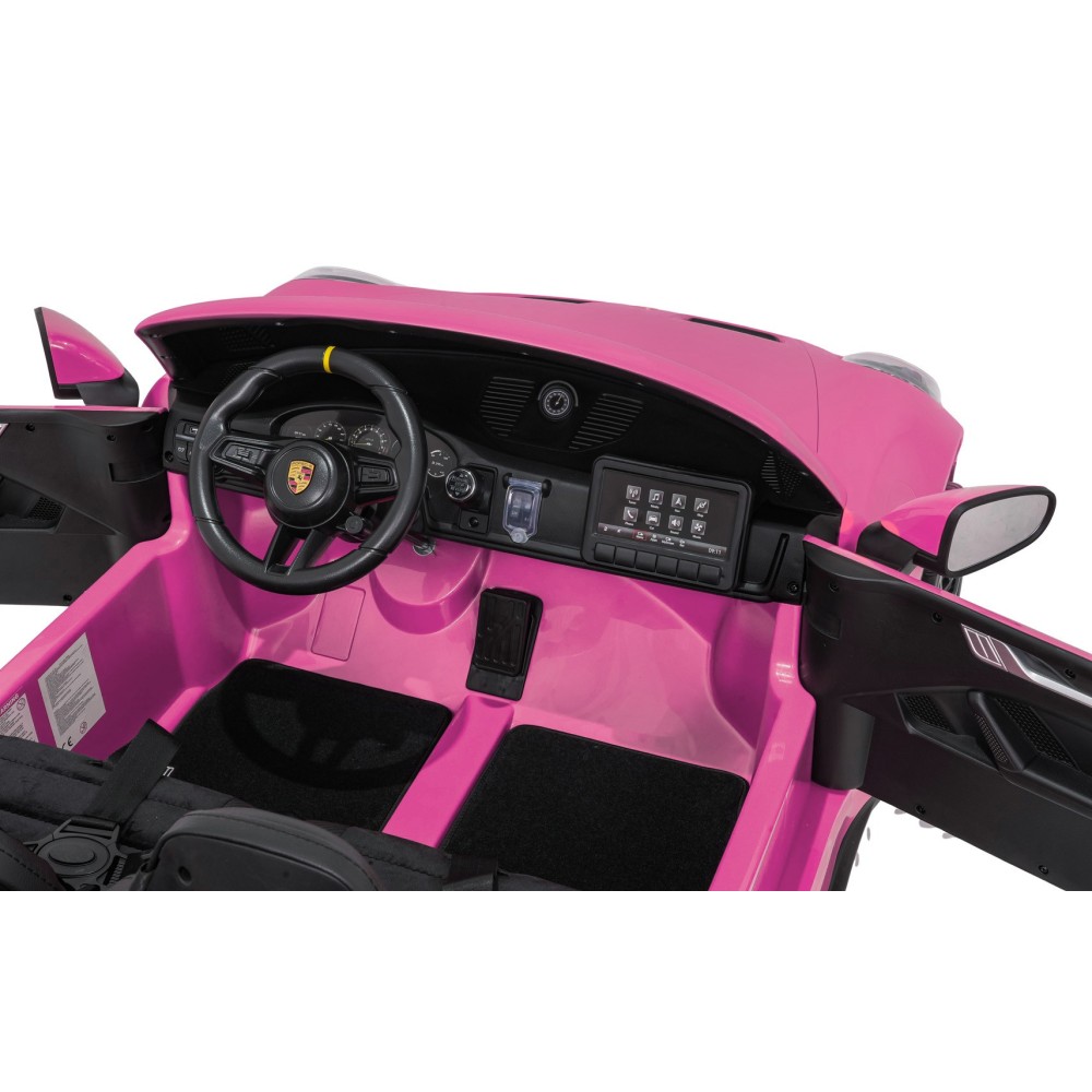 JOKO Elektrické Autíčko Porsche 911 GT 3 4x200W 24V, penové kolesá, kožené sedadlo, Nosnosť 50kg, ružové