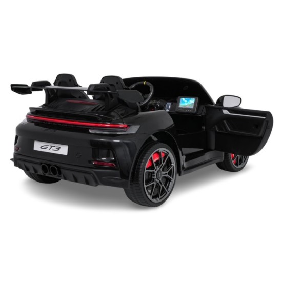 JOKO Elektrické Autíčko Porsche 911 GT 3 4x200W 24V, LCD Dotykový Panel MP4, penové kolesá, kožené sedadlo, Nosnosť 50kg, čierne