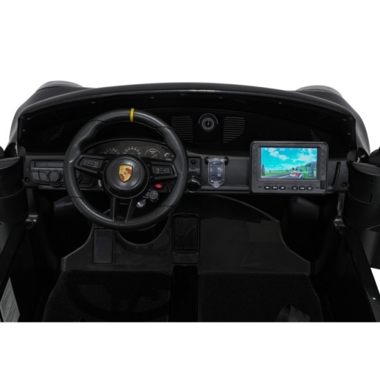 JOKO Elektrické Autíčko Porsche 911 GT 3 4x200W 24V, LCD Dotykový Panel MP4, penové kolesá, kožené sedadlo, Nosnosť 50kg, čierne