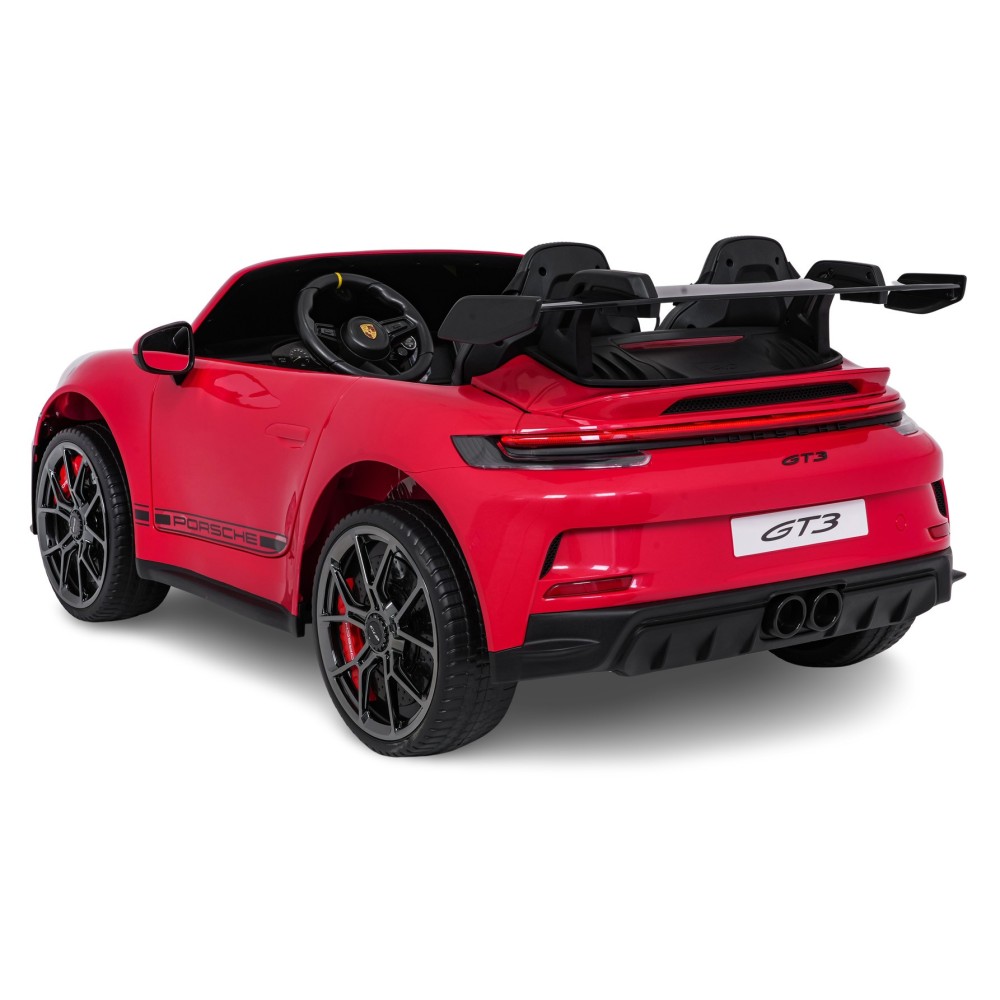 JOKO Elektrické Autíčko Porsche 911 GT 3 4x200W 24V, LCD Dotykový Panel MP4, penové kolesá, kožené sedadlo, Nosnosť 50kg, červen