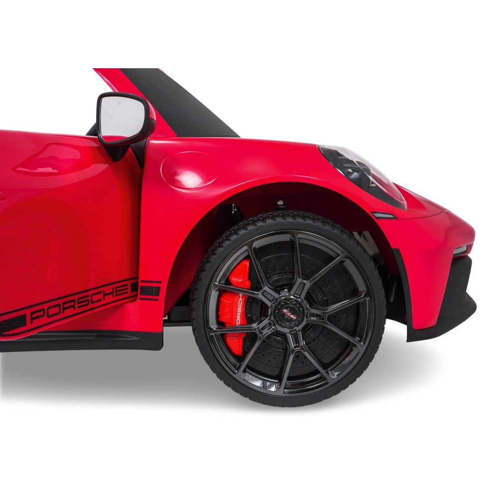 JOKO Elektrické Autíčko Porsche 911 GT 3 4x200W 24V, LCD Dotykový Panel MP4, penové kolesá, kožené sedadlo, Nosnosť 50kg, červen