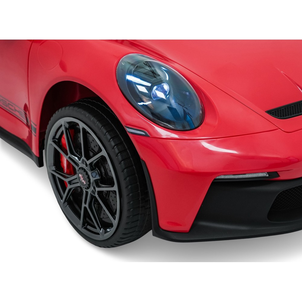 JOKO Elektrické Autíčko Porsche 911 GT 3 4x200W 24V, LCD Dotykový Panel MP4, penové kolesá, kožené sedadlo, Nosnosť 50kg, červen