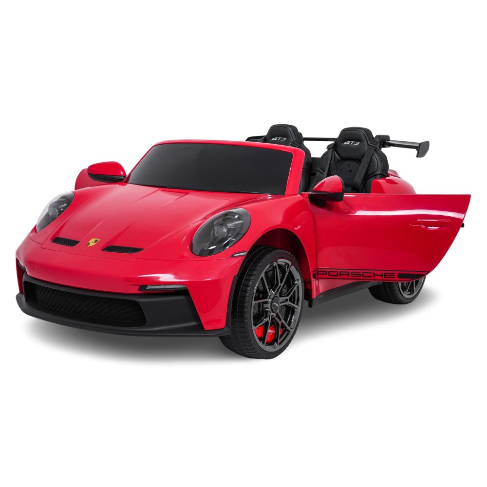JOKO Elektrické Autíčko Porsche 911 GT 3 4x200W 24V, LCD Dotykový Panel MP4, penové kolesá, kožené sedadlo, Nosnosť 50kg, červen