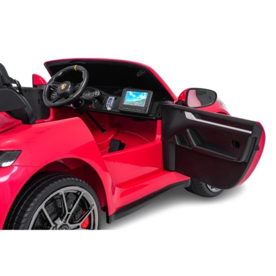 JOKO Elektrické Autíčko Porsche 911 GT 3 4x200W 24V, LCD Dotykový Panel MP4, penové kolesá, kožené sedadlo, Nosnosť 50kg, červen