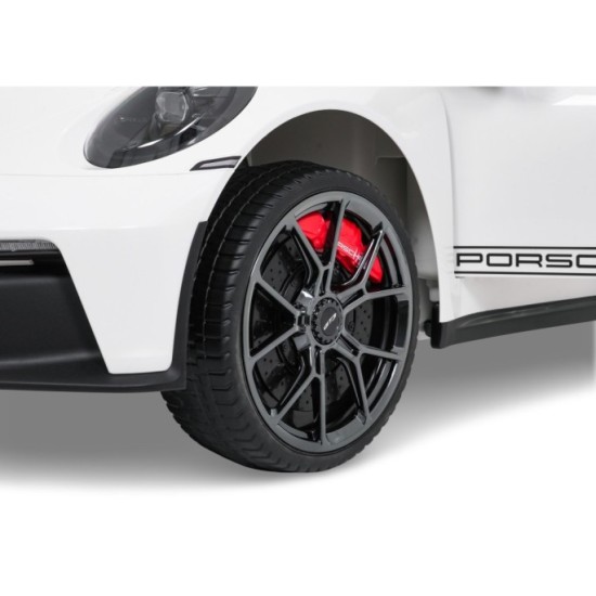JOKO Elektrické Autíčko Porsche 911 GT 3 4x200W 24V, LCD Dotykový Panel MP4, penové kolesá, kožené sedadlo, Nosnosť 50kg, biele