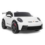 JOKO Elektrické Autíčko Porsche 911 GT 3 4x200W 24V, LCD Dotykový Panel MP4, penové kolesá, kožené sedadlo, Nosnosť 50kg, biele