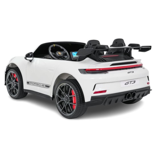 JOKO Elektrické Autíčko Porsche 911 GT 3 4x200W 24V, LCD Dotykový Panel MP4, penové kolesá, kožené sedadlo, Nosnosť 50kg, biele