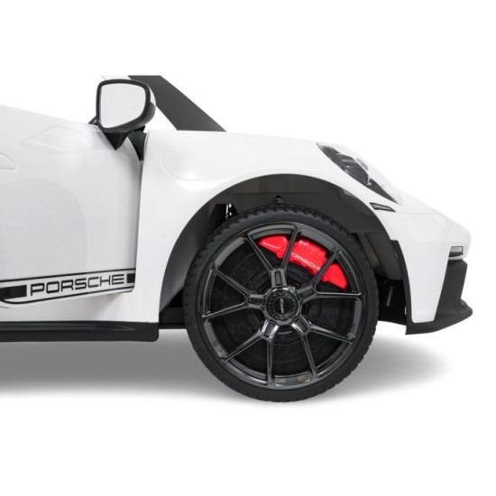 JOKO Elektrické Autíčko Porsche 911 GT 3 4x200W 24V, LCD Dotykový Panel MP4, penové kolesá, kožené sedadlo, Nosnosť 50kg, biele