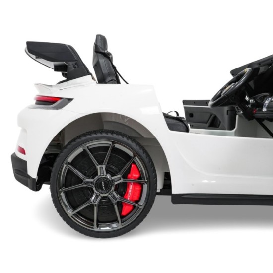 JOKO Elektrické Autíčko Porsche 911 GT 3 4x200W 24V, LCD Dotykový Panel MP4, penové kolesá, kožené sedadlo, Nosnosť 50kg, biele