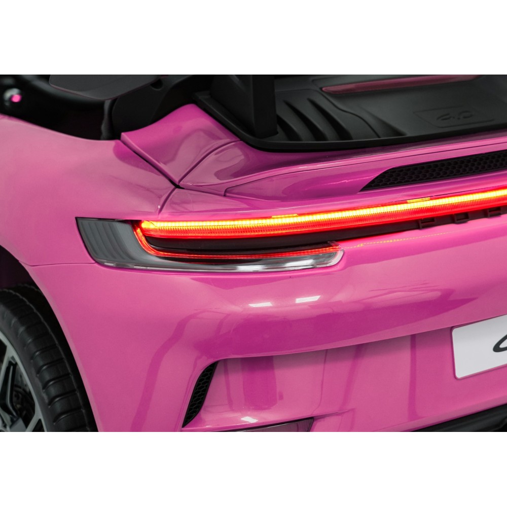 JOKO Elektrické Autíčko Porsche 911 GT 3 4x200W 24V, LCD Dotykový Panel MP4, penové kolesá, kožené sedadlo, Nosnosť 50kg, ružové