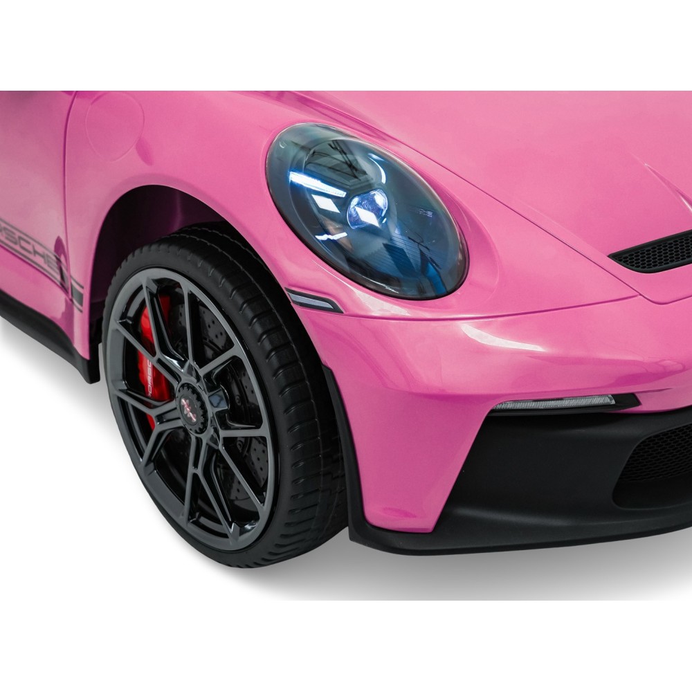 JOKO Elektrické Autíčko Porsche 911 GT 3 4x200W 24V, LCD Dotykový Panel MP4, penové kolesá, kožené sedadlo, Nosnosť 50kg, ružové