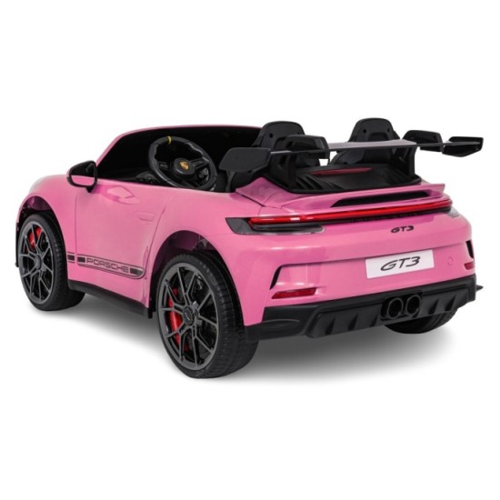 JOKO Elektrické Autíčko Porsche 911 GT 3 4x200W 24V, LCD Dotykový Panel MP4, penové kolesá, kožené sedadlo, Nosnosť 50kg, ružové