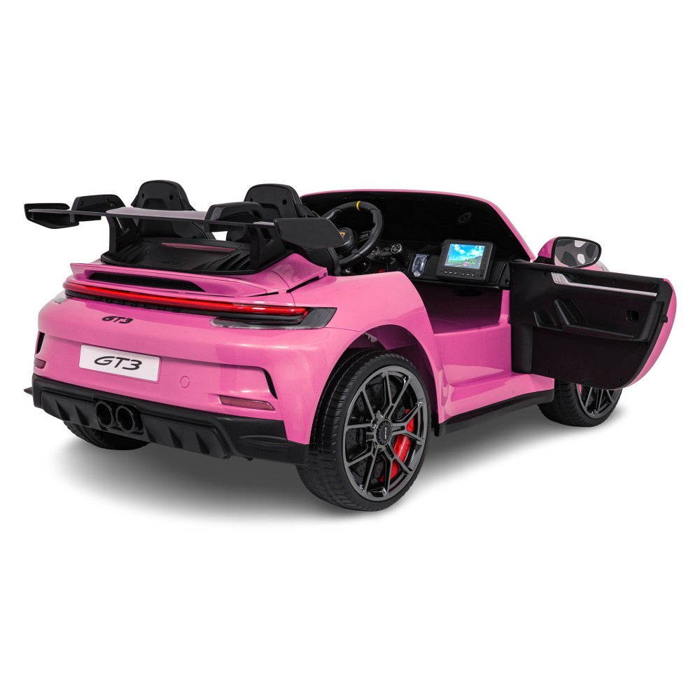 JOKO Elektrické Autíčko Porsche 911 GT 3 4x200W 24V, LCD Dotykový Panel MP4, penové kolesá, kožené sedadlo, Nosnosť 50kg, ružové