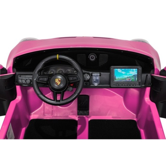 JOKO Elektrické Autíčko Porsche 911 GT 3 4x200W 24V, LCD Dotykový Panel MP4, penové kolesá, kožené sedadlo, Nosnosť 50kg, ružové
