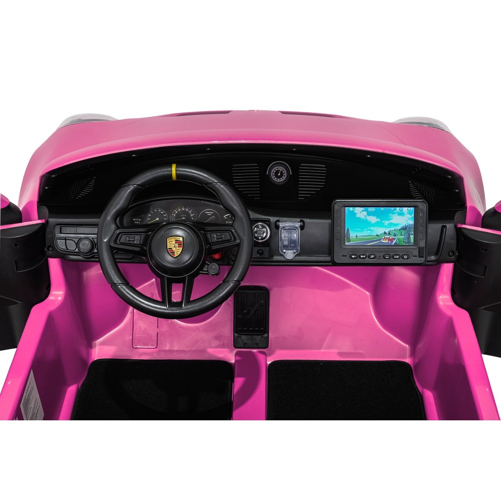 JOKO Elektrické Autíčko Porsche 911 GT 3 4x200W 24V, LCD Dotykový Panel MP4, penové kolesá, kožené sedadlo, Nosnosť 50kg, ružové