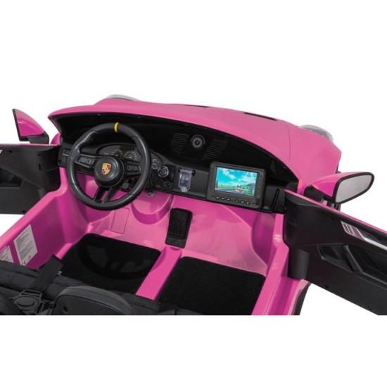 JOKO Elektrické Autíčko Porsche 911 GT 3 4x200W 24V, LCD Dotykový Panel MP4, penové kolesá, kožené sedadlo, Nosnosť 50kg, ružové