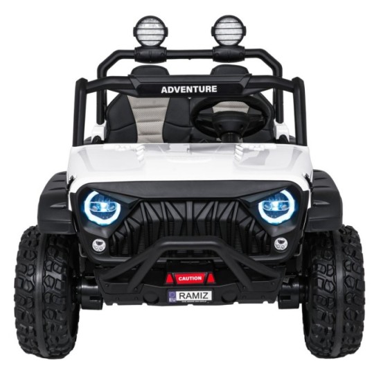 JOKO Elektrické autíčko PASSION 4x4 Off-Road, 4x200W, Dvojmiestne Kožené sedadlo, Penové kolesá, Nosnosť 60kg, biele