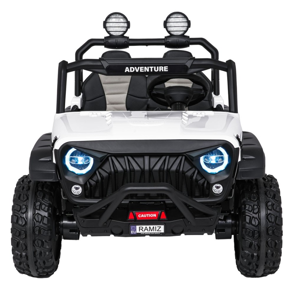 JOKO Elektrické autíčko PASSION 4x4 Off-Road, 4x200W, Dvojmiestne Kožené sedadlo, Penové kolesá, Nosnosť 60kg, biele