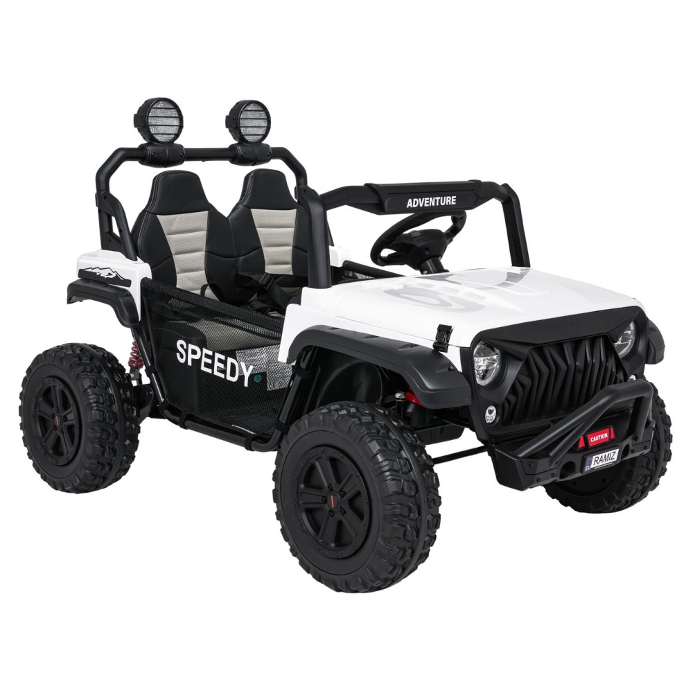 JOKO Elektrické autíčko PASSION 4x4 Off-Road, 4x200W, Dvojmiestne Kožené sedadlo, Penové kolesá, Nosnosť 60kg, biele