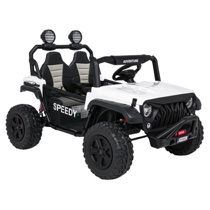 JOKO Elektrické autíčko PASSION 4x4 Off-Road, 4x200W, Dvojmiestne Kožené sedadlo, Penové kolesá, Nosnosť 60kg, biele