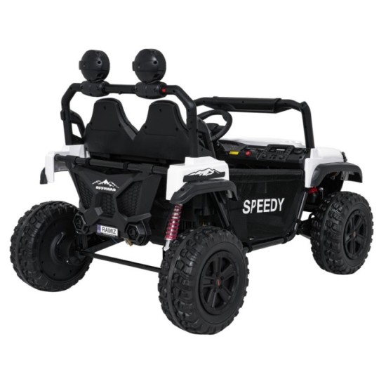 JOKO Elektrické autíčko PASSION 4x4 Off-Road, 4x200W, Dvojmiestne Kožené sedadlo, Penové kolesá, Nosnosť 60kg, biele