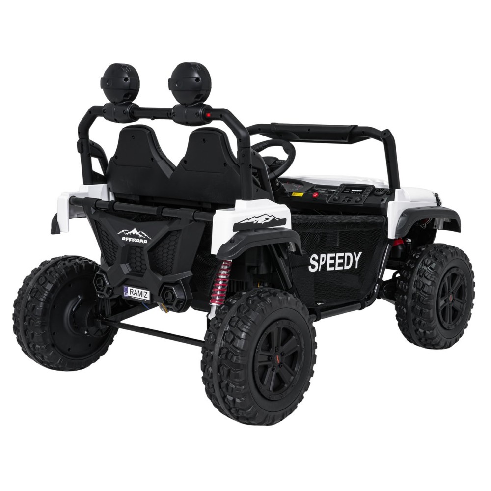 JOKO Elektrické autíčko PASSION 4x4 Off-Road, 4x200W, Dvojmiestne Kožené sedadlo, Penové kolesá, Nosnosť 60kg, biele