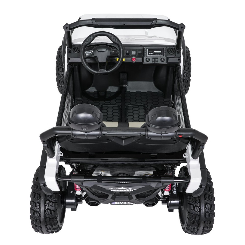 JOKO Elektrické autíčko PASSION 4x4 Off-Road, 4x200W, Dvojmiestne Kožené sedadlo, Penové kolesá, Nosnosť 60kg, biele