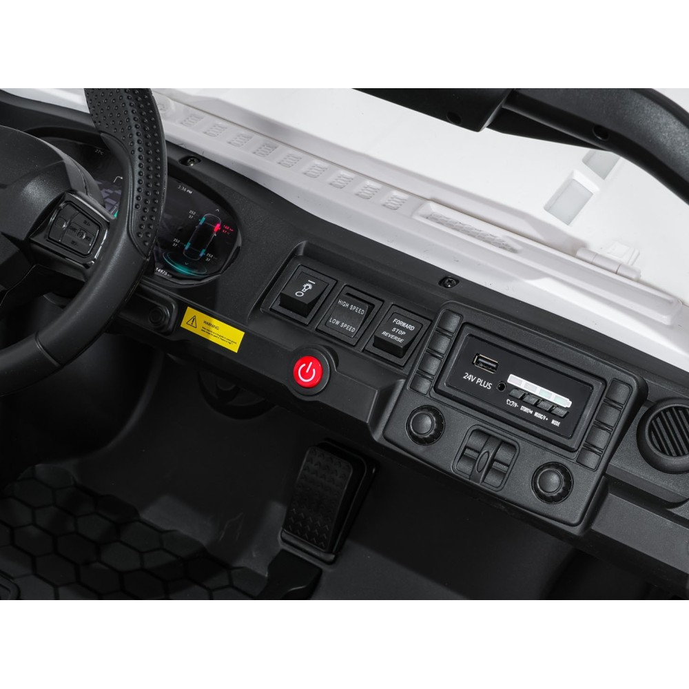 JOKO Elektrické autíčko PASSION 4x4 Off-Road, 4x200W, Dvojmiestne Kožené sedadlo, Penové kolesá, Nosnosť 60kg, biele