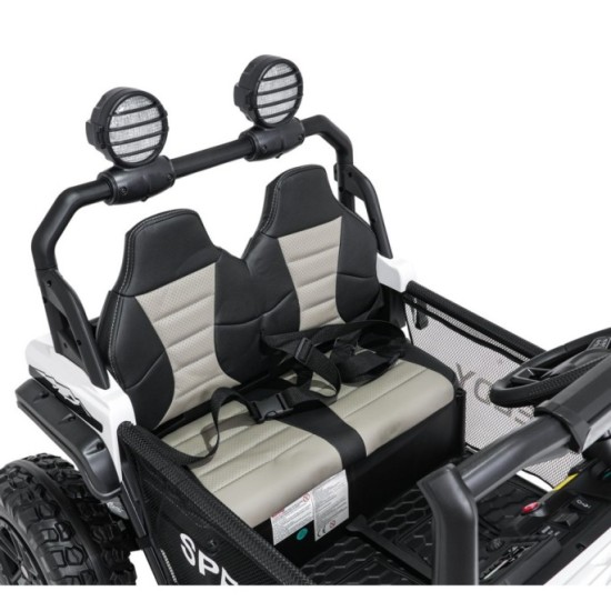 JOKO Elektrické autíčko PASSION 4x4 Off-Road, 4x200W, Dvojmiestne Kožené sedadlo, Penové kolesá, Nosnosť 60kg, biele