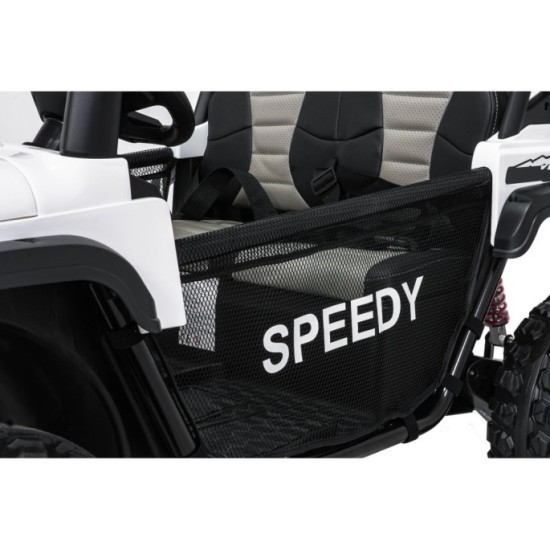JOKO Elektrické autíčko PASSION 4x4 Off-Road, 4x200W, Dvojmiestne Kožené sedadlo, Penové kolesá, Nosnosť 60kg, biele