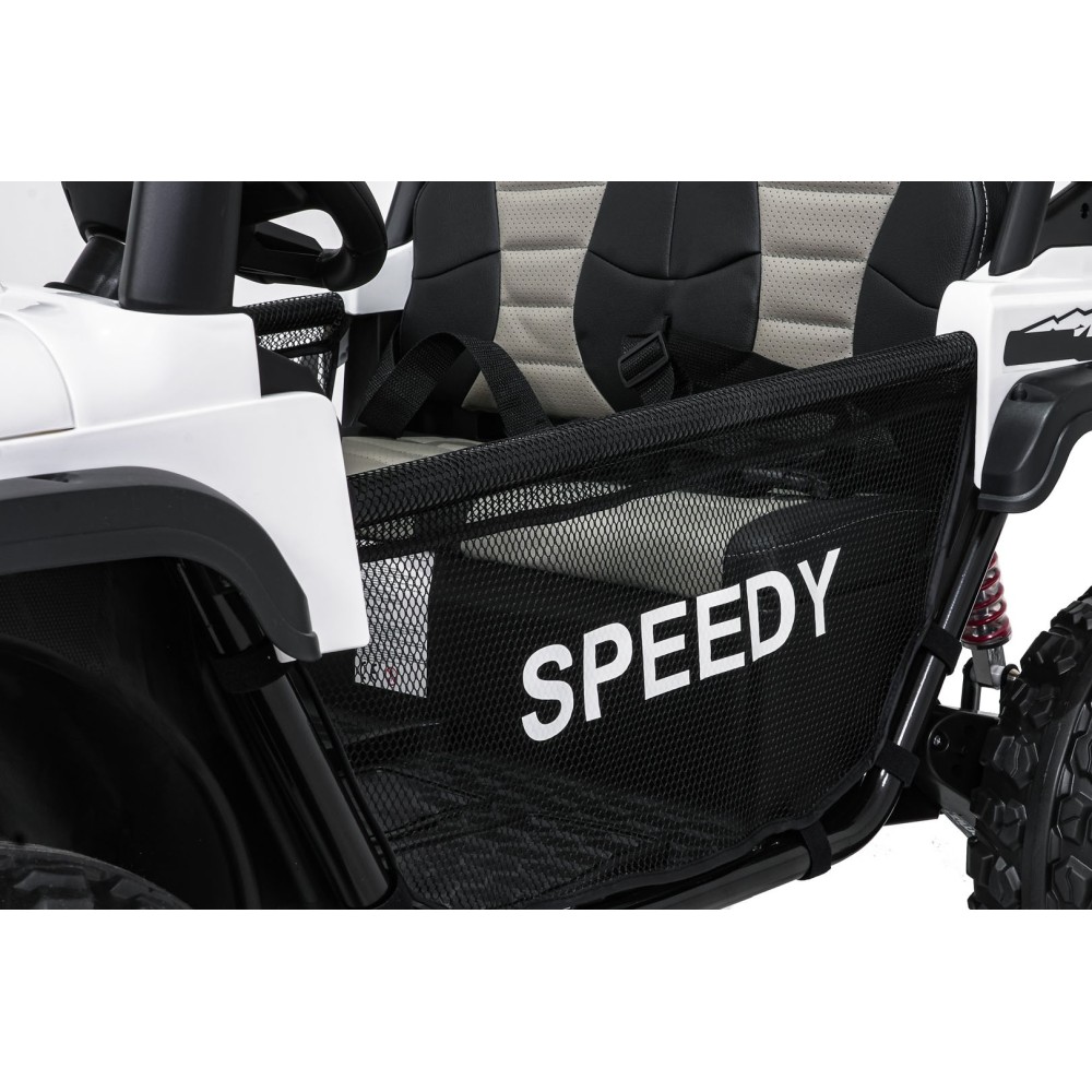 JOKO Elektrické autíčko PASSION 4x4 Off-Road, 4x200W, Dvojmiestne Kožené sedadlo, Penové kolesá, Nosnosť 60kg, biele