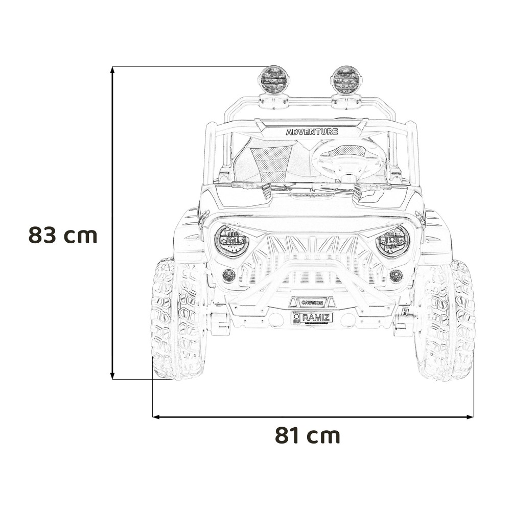 JOKO Elektrické autíčko PASSION 4x4 Off-Road, 4x200W, Dvojmiestne Kožené sedadlo, Penové kolesá, Nosnosť 60kg, biele